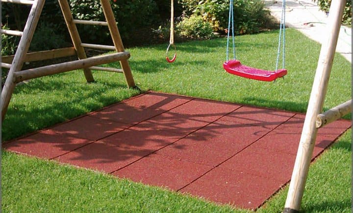 Losetas de caucho para parques infantiles
